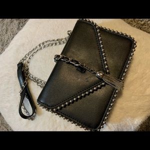 Black With Silver Detail Crossbody